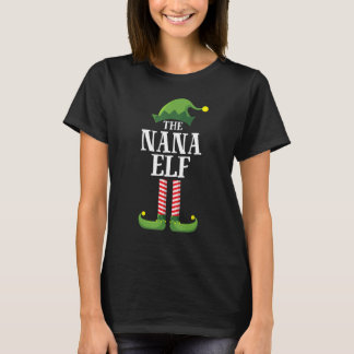 Nana Elf Matching Family Group Christmas Party Pyj T-Shirt