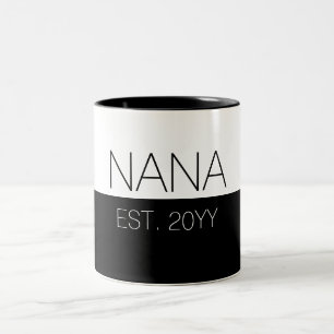 Nana Established Elegant Gifts for Grandma Two-Tone Coffee Mug