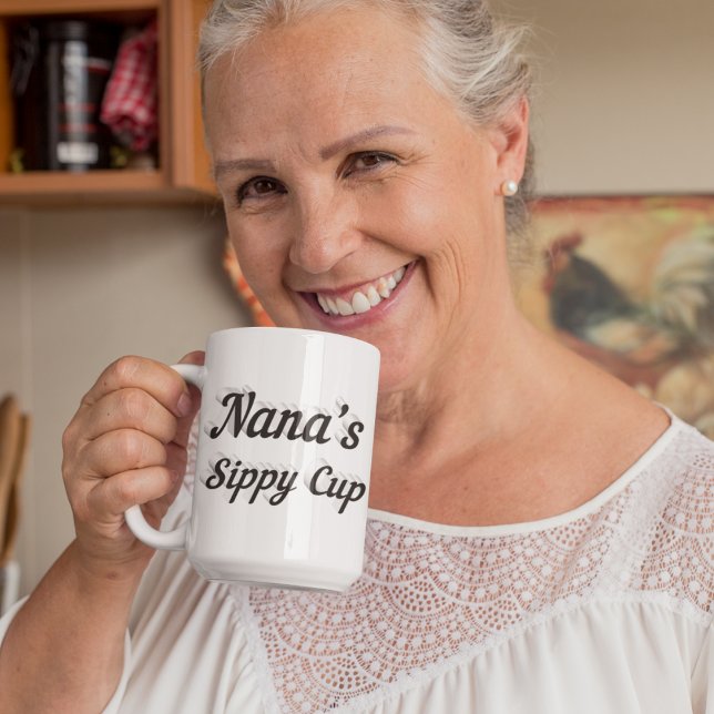 Nana funny coffe quote black half text  large coffee mug (Creator Uploaded)