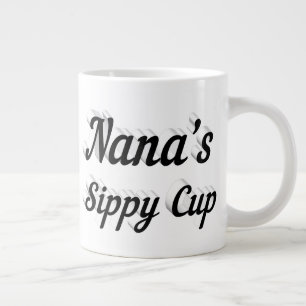 Nana funny coffe quote black Mothers Day Large Coffee Mug