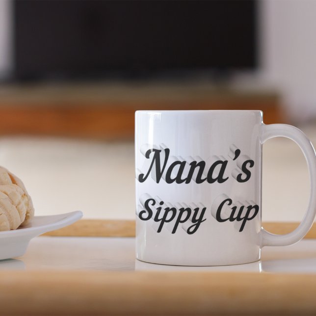 Nana funny coffee quote black half text  coffee mug (Creator Uploaded)
