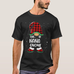 NaNa Gnome Buffalo Plaid Matching Christmas T-Shirt