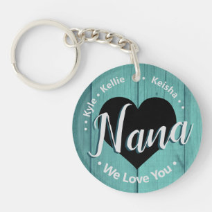 Nana Grand kids Personalised Name We Love You Keyc Key Ring