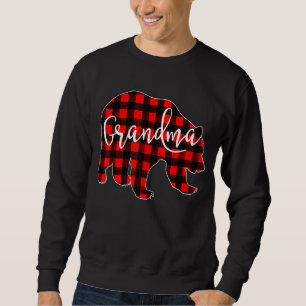 Nana Grandma Gingham Bear Unique Animal  Mother's  Sweatshirt