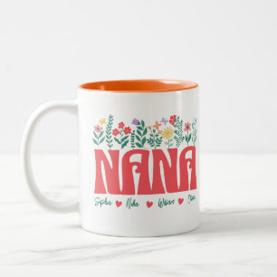 NANA GRANDMA GRANDMOTHER GRANNY -Customize it Two-Tone Coffee Mug