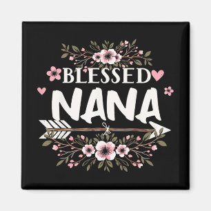 Nana Grandma Life Flower Mothers Day 2024 Womens Magnet
