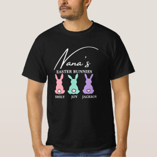 Nana/Grandma/Mimi Customisable Easter Bunny Tshirt