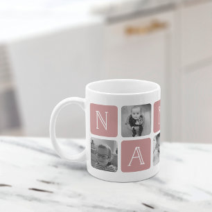 NANA Grandmother Photo Collage Mug   Rose