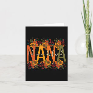 Nana Grandmother Thanksgiving Nana Grandma Card