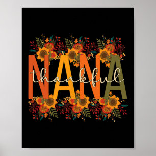 Nana Grandmother Thanksgiving Nana Grandma Poster