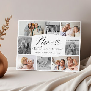 Nana Grateful for Every Moment Photo Collage Plaque