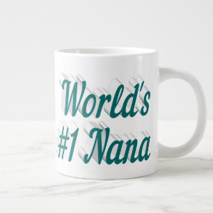 Nana green half text giant coffee mug