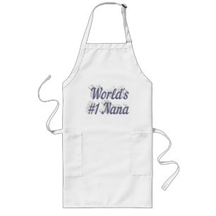 Nana grey text long apron
