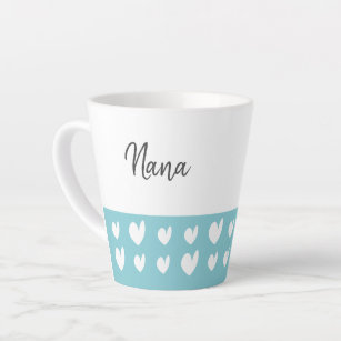Nana Heart Turquoise Latte Mug