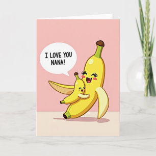 Nana I Love You Fruit Themed Card
