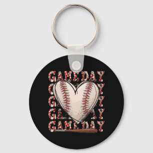 Nana Leopard Game Day Baseball Lover Mothers Day Key Ring
