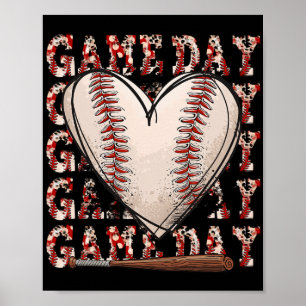 Nana Leopard Game Day Baseball Lover Mothers Day Poster