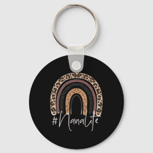 Nana Life Grandma Cheetah Leopard Women Christmas  Key Ring