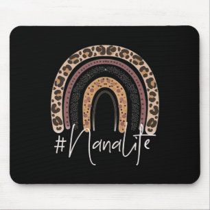 Nana Life Grandma Cheetah Leopard Women Christmas Mouse Pad