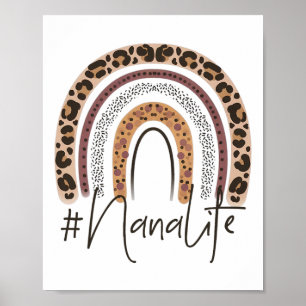 Nana Life Grandma Cheetah Leopard Women Christmas  Poster