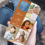 Nana Life is the Best Life 4 Photo Collage Brown iPhone 13 Pro Max Case<br><div class="desc">Custom photo iPhone case for nana (or edit for someone else) with 4 of your favourite pictures. The photo template is set up to display your pics in vertical portrait and square instagram formats. The nana quote reads "Nana Life is the Best Life" which you can edit for someone else...</div>