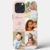 Nana Life is the Best Life 4 Photo Collage Pink Case-Mate iPhone Case (Back)