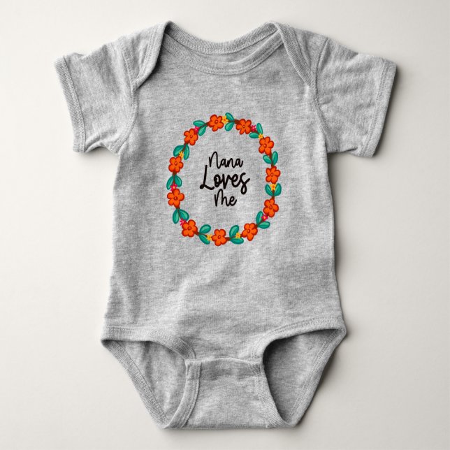 Nana loves me baby bodysuit (Front)