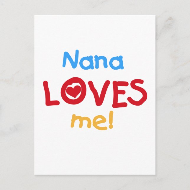 Nana Loves Me T-shirts and Gifts Postcard (Front)