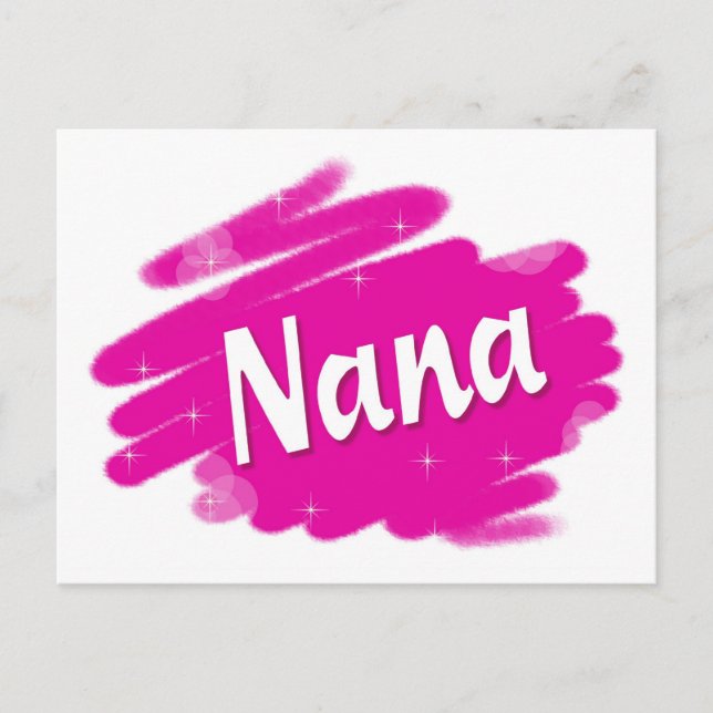 Nana Loves Pink Postcard (Front)