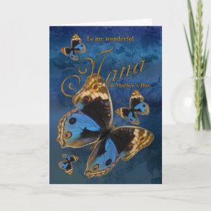 Nana, Mother's Day Card With Butterflies