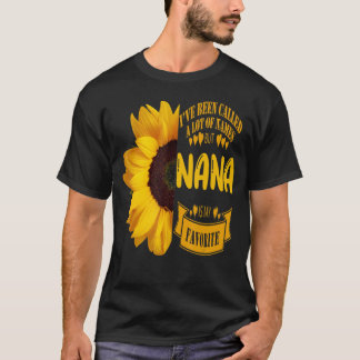 Nana Mother's Day Grandparents Day Big Sunflower T-Shirt