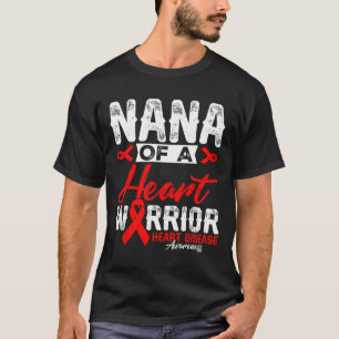 Nana Of A Heart Warrior Heart Disease Red Ribbon M T-Shirt
