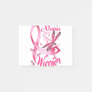 Nana Of A Warrior Dragonfly Breast Cancer Awarenes Post-it Notes