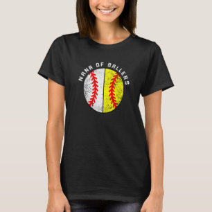Nana Of Ballers Baseball Softball Nana T-Shirt