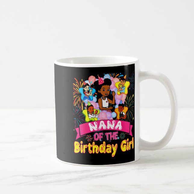 Nana Of Birthday Girl Gracie Birthday Dolls Girl P Coffee Mug (Right)