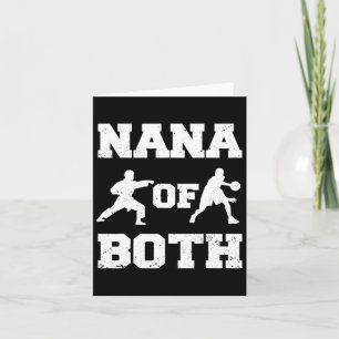 Nana Of Both Funny Sketll And Karate Nana Card