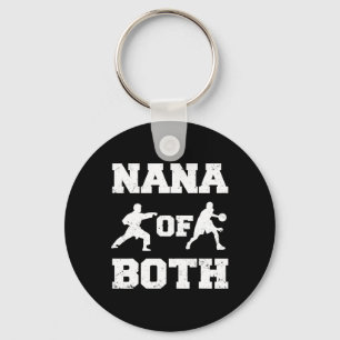 Nana Of Both Funny Sketll And Karate Nana  Key Ring