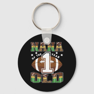 Nana Of The 1 Year Old Football 1st Year Down Birt Key Ring