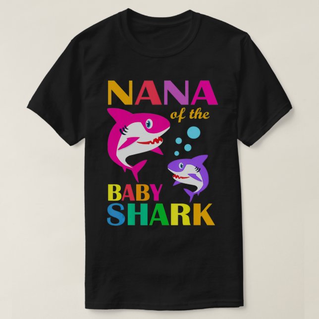 Nana Of The Baby Birthday Shark Nana Shark Mother' T-Shirt (Design Front)