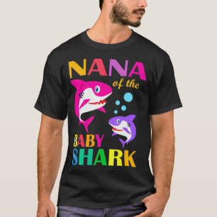 Nana Of The Baby Birthday Shark Nana Shark Mother' T-Shirt