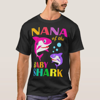 Nana Of The Baby Birthday Shark Nana Shark Mother' T-Shirt