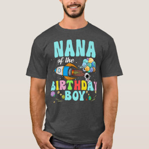 Nana Of The Birthday Astronaut Boy Space Party  T-Shirt