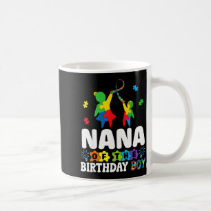 Nana of the birthday boy autism awareness support coffee mug
