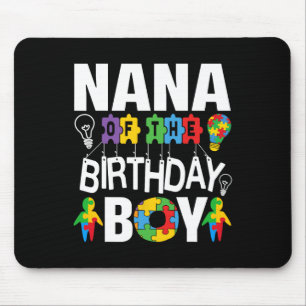 Nana Of The Birthday Boy Autism Grandma Mouse Pad