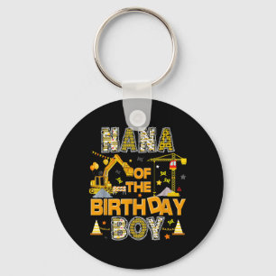 Nana Of The Birthday Boy Construction Worker Key Ring