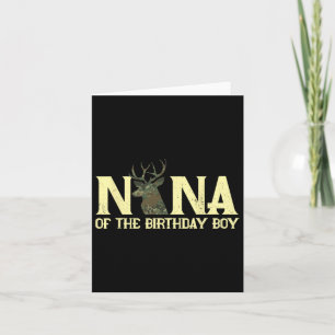 Nana Of The Birthday Boy Deer Hunter Camouflage Fl Card