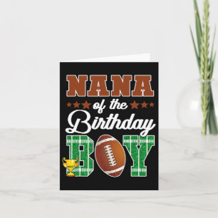 Nana Of The Birthday Boy Football Party Family Mat Card