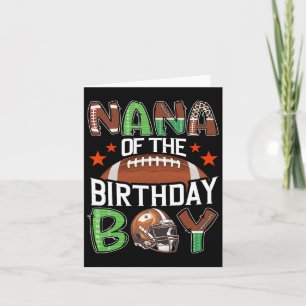 Nana Of The Birthday Boy Game Day Football Card