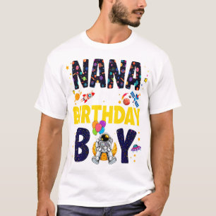 Nana Of The Birthday Boy Grandma 2Nd Outer Space O T-Shirt