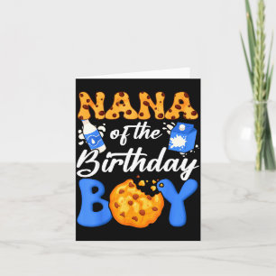 Nana Of The Birthday Boy Milk And Cookies 1st Birt Card